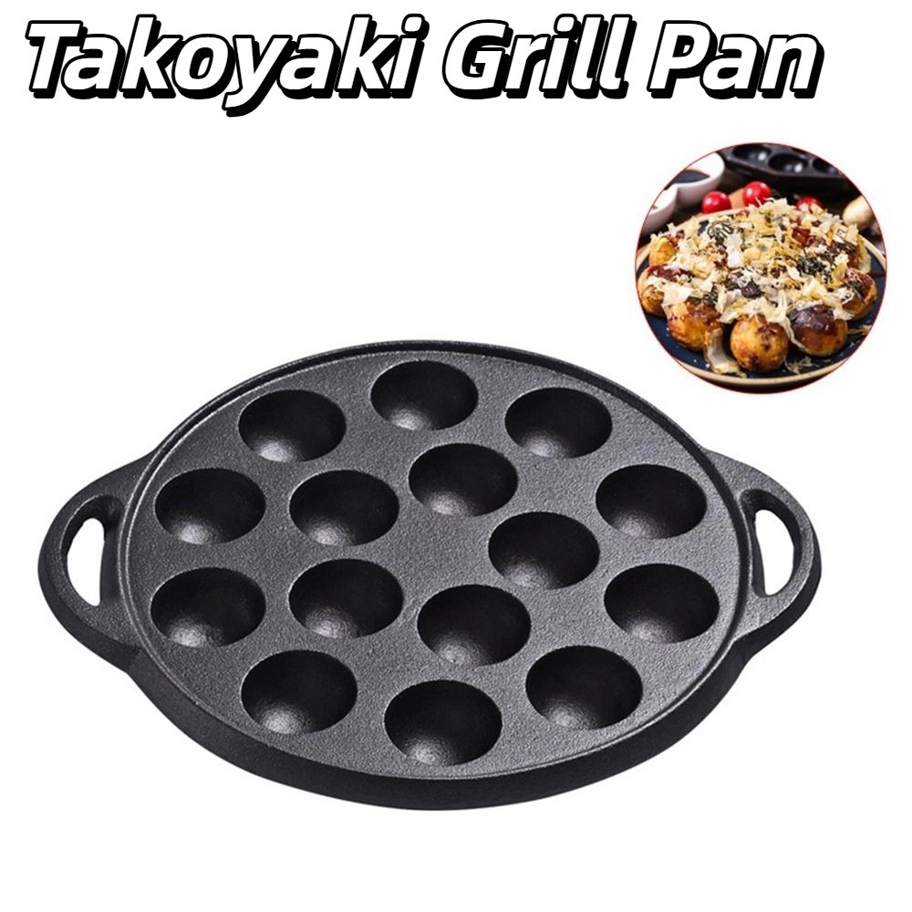Takoyaki Pan Cast - Panela Profissional de Ferro Fundido para