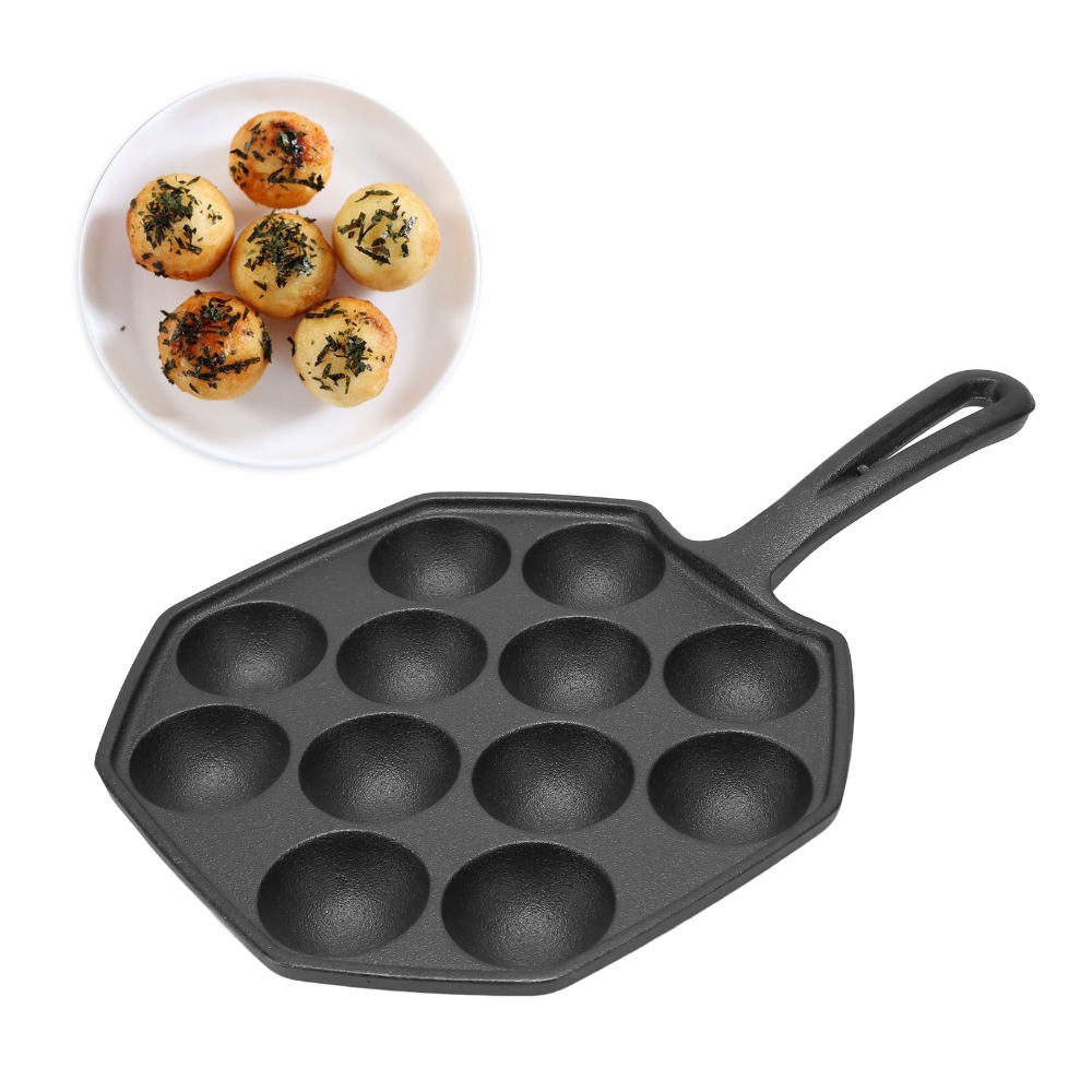 Takoyaki Pan Cast - Panela de Ferro Fundido para Fritar