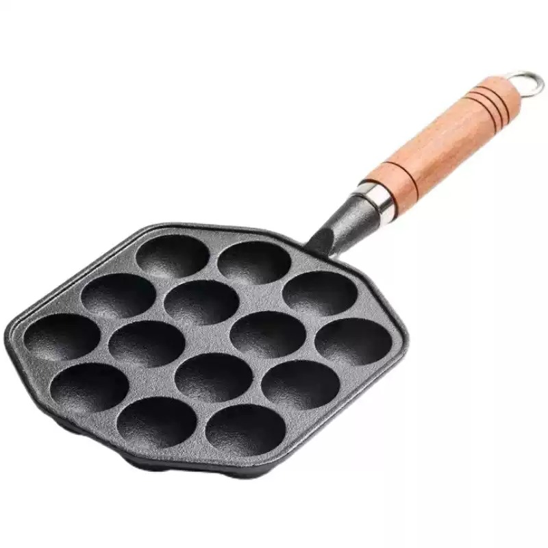 Takoyaki Pan Cast - Panela de Ferro Fundido Antiaderente (Sem