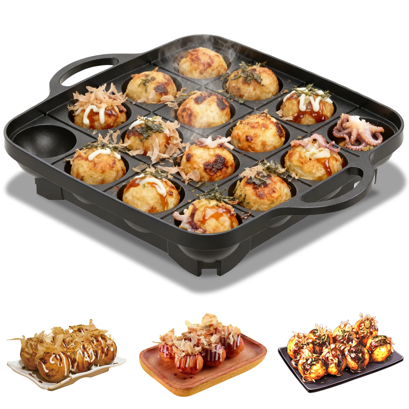 Panela Takoyaki com 16 Furos e - Takoyaki Pan Cast avaliação e preço