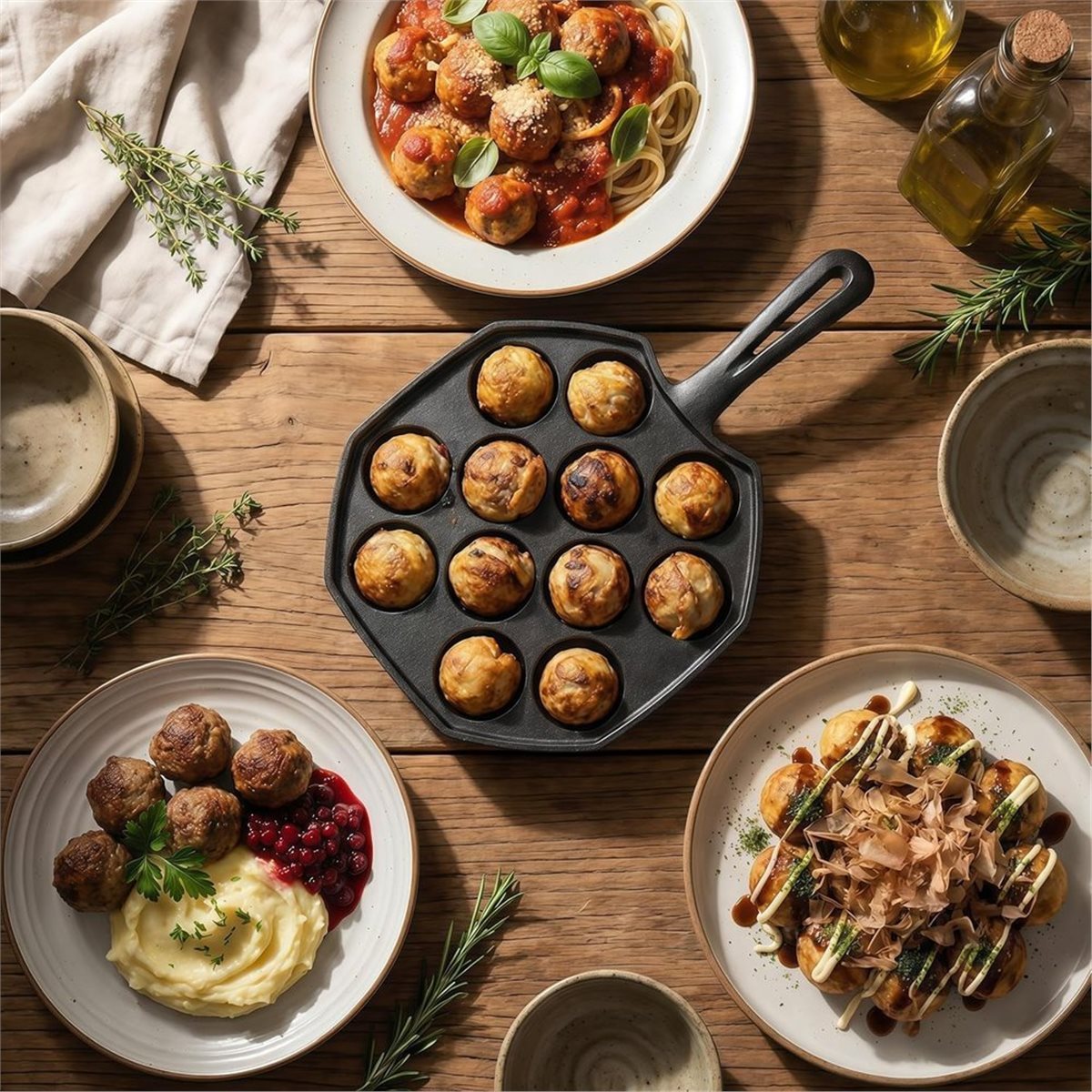 Nova Panela de Takoyaki de Fer - Takoyaki Pan Cast avaliação e preço