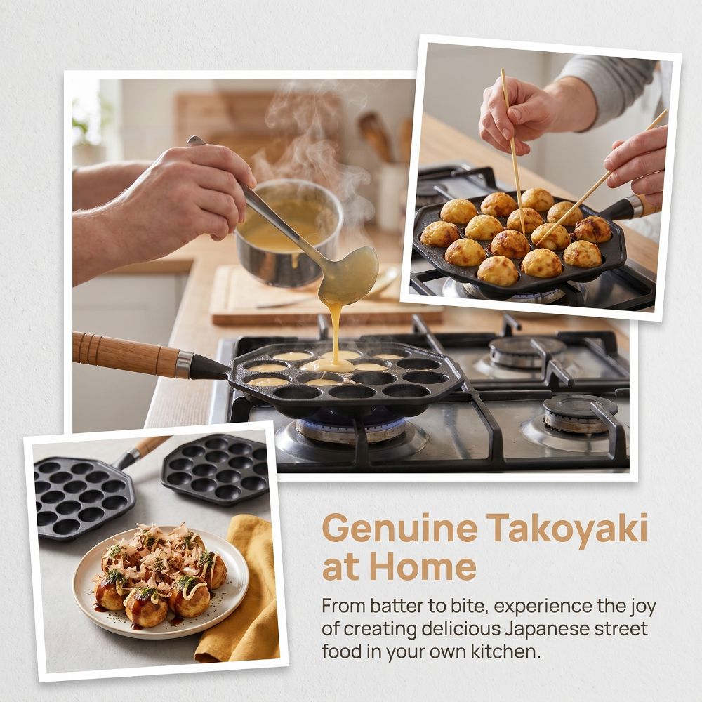 Forma de Takoyaki em Ferro Fun - Takoyaki Pan Cast avaliação e preço